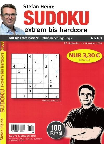 SUDOKU EXTREM BIS HARDCORE 68/2024