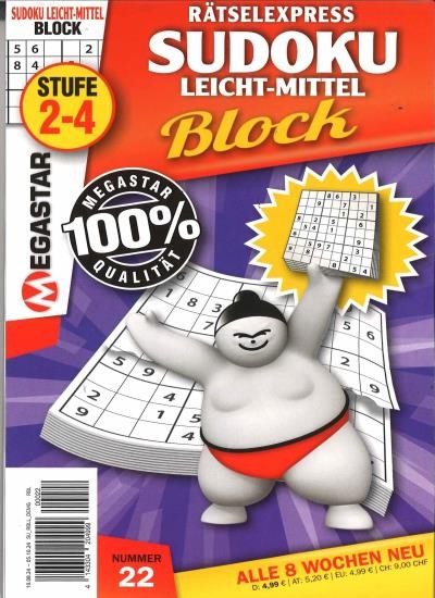 SUDOKU BLOCK LEICHT-MITTEL Abo