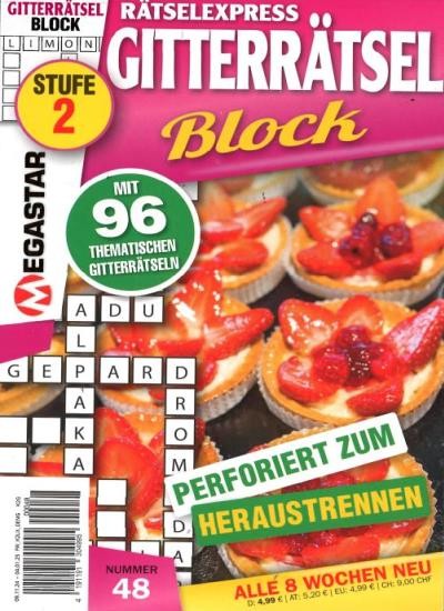 RÄTSELEXPRESS GITTERRÄTSEL BLOCK 48/2024