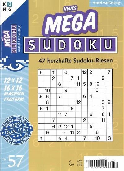 NEUES MEGA SUDOKU 57/2025