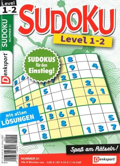 SUDOKU LEVEL 1-2 51/2024