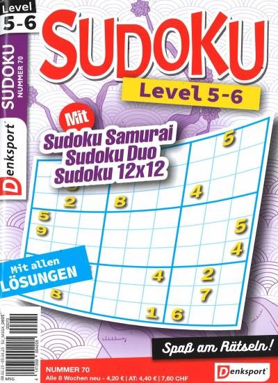 SUDOKU LEVEL 5-6 70/2025