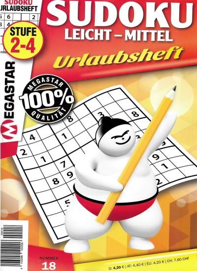 MEGASTAR SUDOKU LEICHT-MITTEL 18/2024