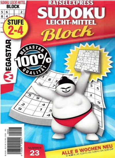 SUDOKU BLOCK LEICHT-MITTEL Abo