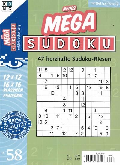 NEUES MEGA SUDOKU 58/2025