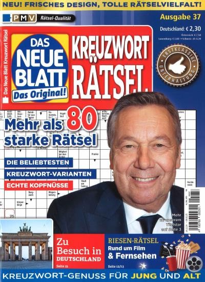 DAS NEUE BLATT KREUZWORT RÄTSEL 37/2024