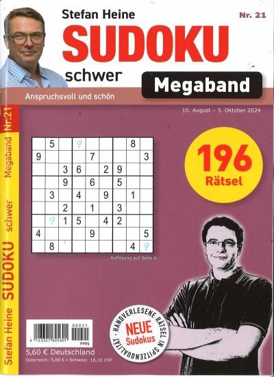 SUDOKU SCHWER MEGABAND Abo