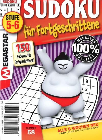 150 SUDOKU FÜR FORTGESCHRITTENE 58/2025