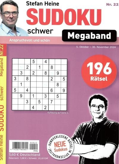 SUDOKU SCHWER MEGABAND 22/2024