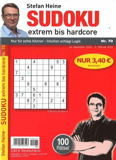 SUDOKU EXTREM BIS HARDCORE 70/2025