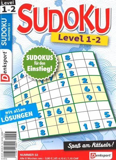 SUDOKU LEVEL 1-2 53/2025