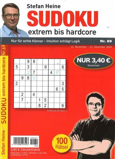 SUDOKU EXTREM BIS HARDCORE 69/2024