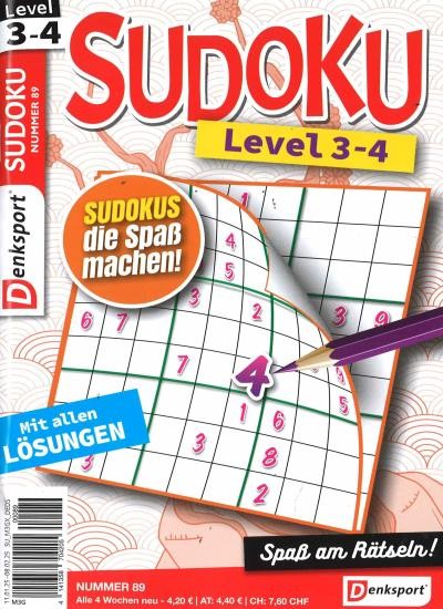 SUDOKU LEVEL 3-4 89/2025