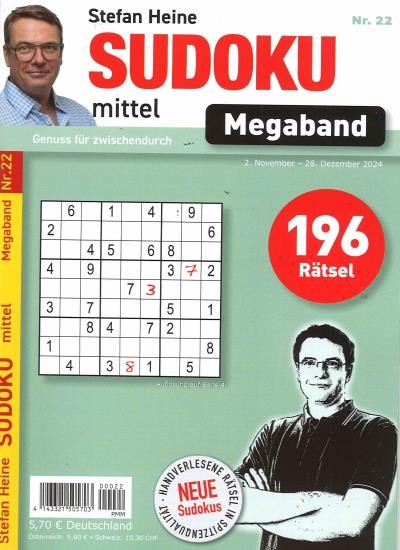 SUDOKU MITTEL MEGABAND 22/2024