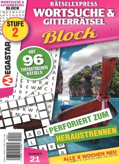 WORTSUCHE & GITTERRÄTSEL BLOCK 21/2024