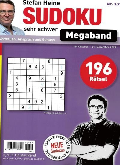 SUDOKU SEHR SCHWER MEGABAND 17/2024