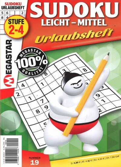 MEGASTAR SUDOKU LEICHT-MITTEL 19/2025